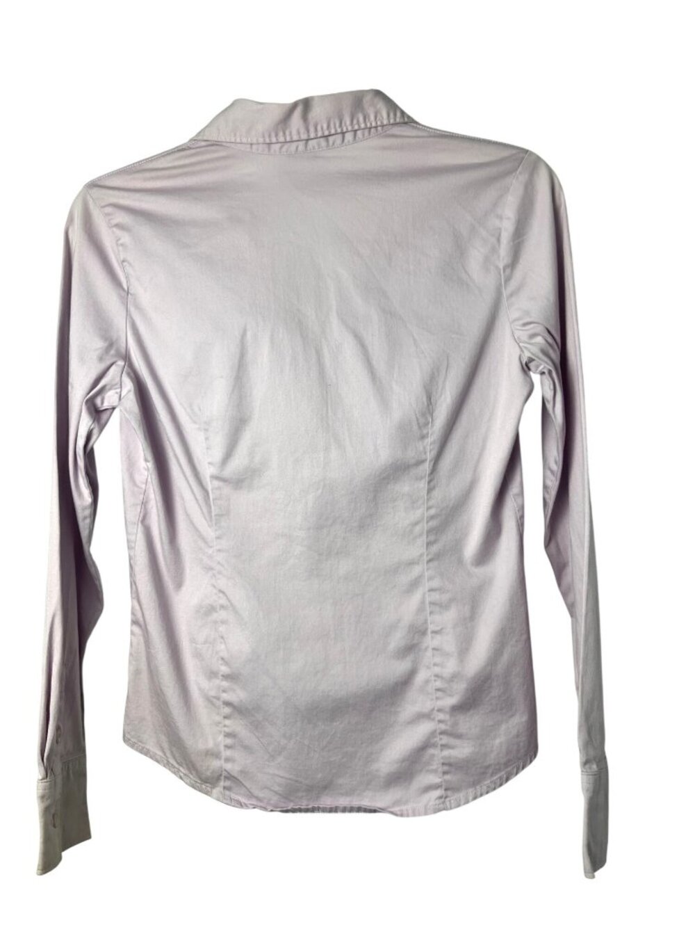 George Stretch Womens XS 2 Dusty Lavender Fitted Button Down Shirt Cotton Blend - Picture 2 of 12